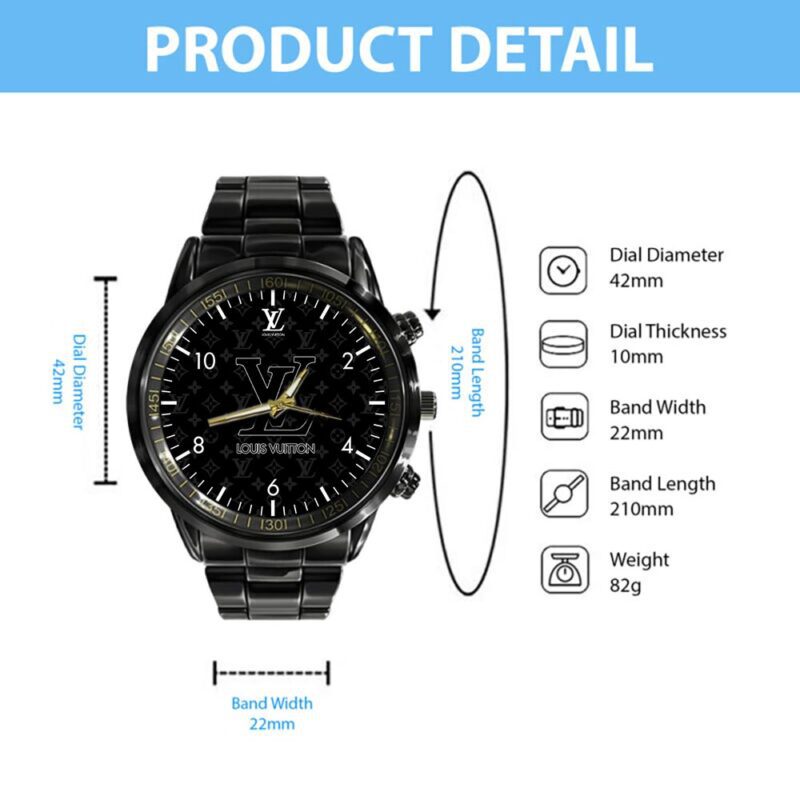 LV Luxury Black Fashion Sport Watch BWL1038 2