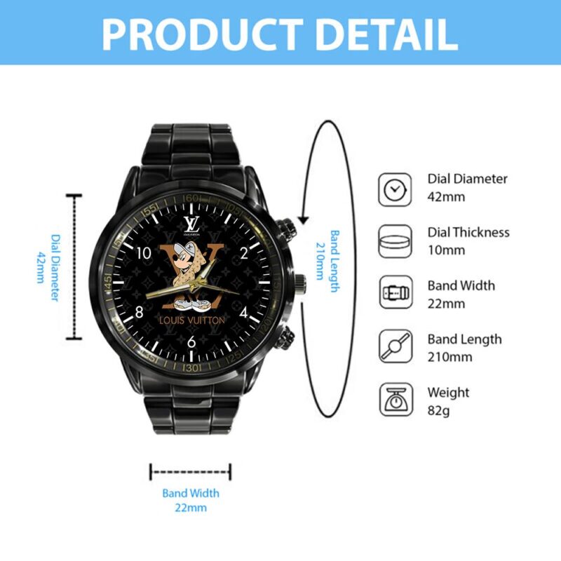 LV Luxury Black Fashion Sport Watch BWL1039 2