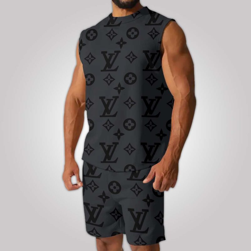 LV Luxury Combo Tank Top Shorts Set Outfit Summer CTS1013