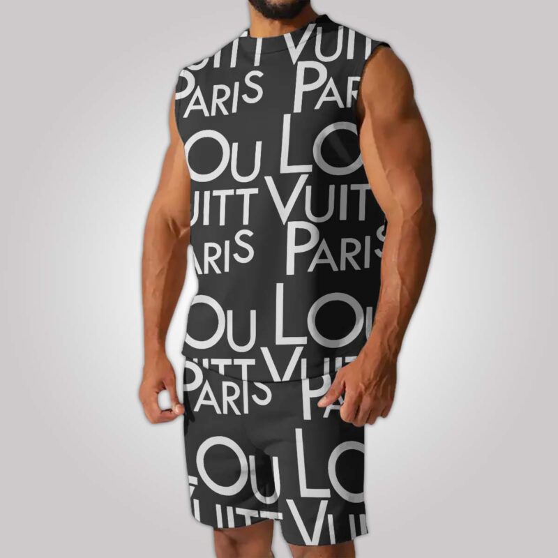 LV Luxury Combo Tank Top Shorts Set Outfit Summer CTS1053