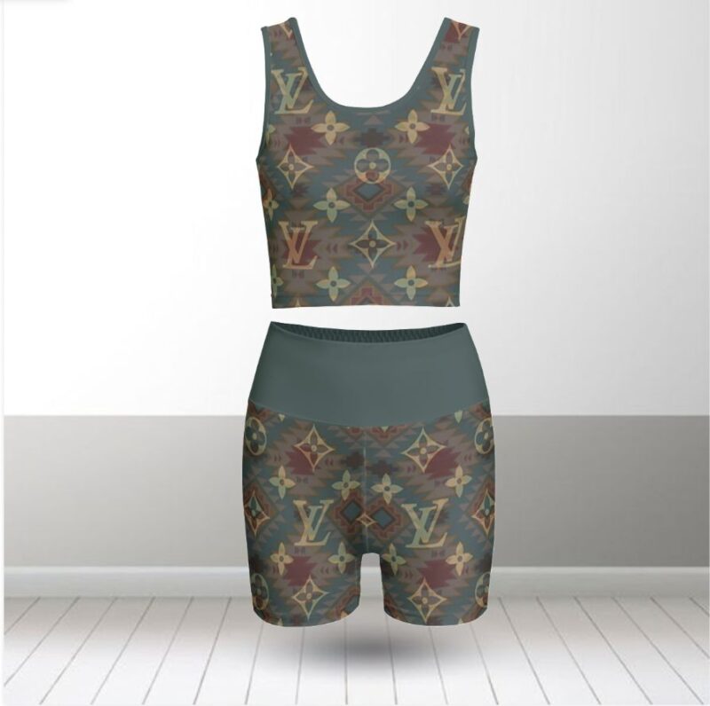 Louis Vuitton Summer Women Sport Bra Yoga Set Running Outfit SBY1015