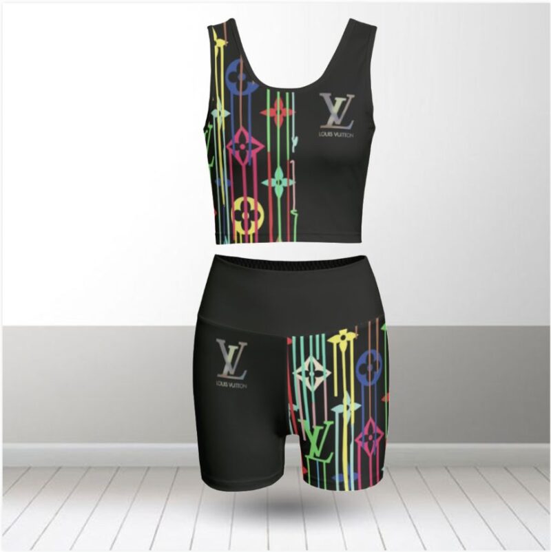 Louis Vuitton Summer Women Sport Bra Yoga Set Running Outfit SBY1016