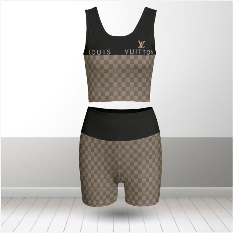 Louis Vuitton Summer Women Sport Bra Yoga Set Running Outfit SBY1020