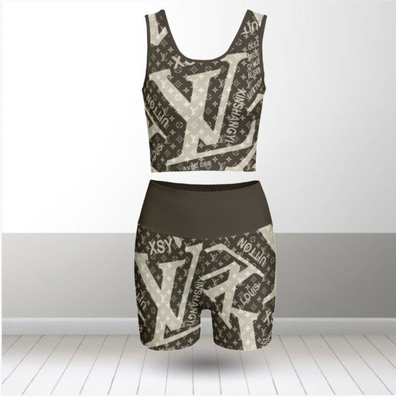 Louis Vuitton Summer Women Sport Bra Yoga Set Running Outfit SBY1022