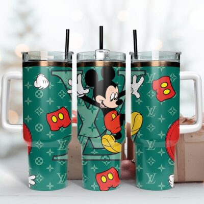 Mickey LV Logo Pattern 40Oz Stanley Tumbler LV Logo Stanley Tumbler KTB1123