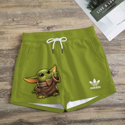 Premium Baby Yoda In Adidas Women Shorts Lady Beach Shorts WMS1076