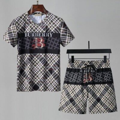 Burberry Combo Unisex T-Shirt & Short Limited Luxury Outfit CTS1033