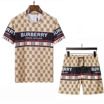 Burberry Combo Unisex T-Shirt & Short Limited Luxury Outfit CTS1040