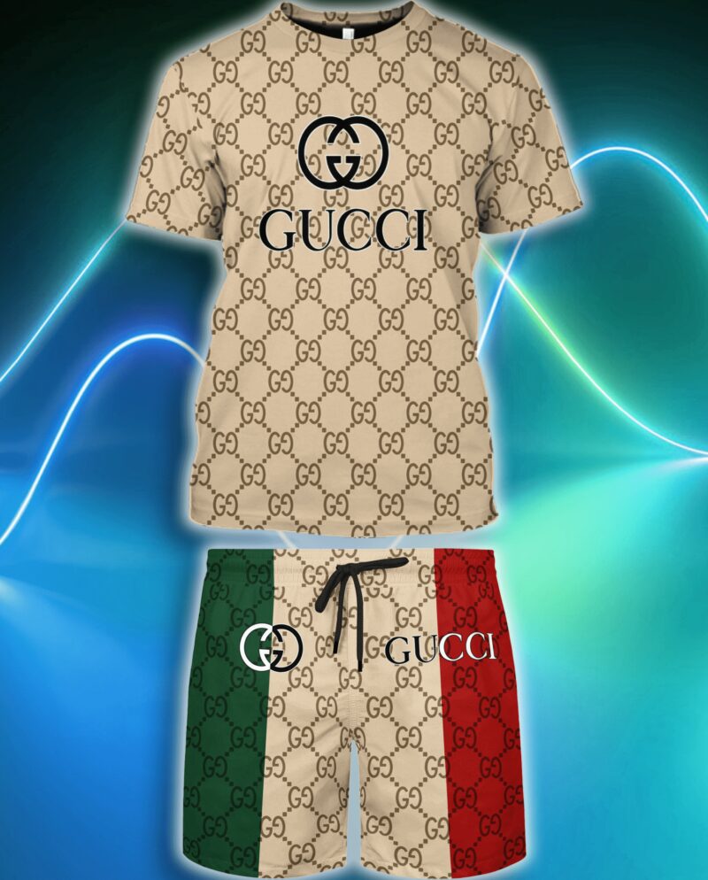 Gucci Combo Unisex T Shirt Short Limited Luxury Outfit CTS1018 4