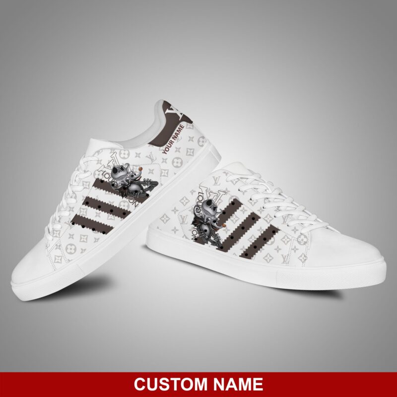 LV Cartoon Jack Skellington Personalized Skate Shoes SKS1015 1
