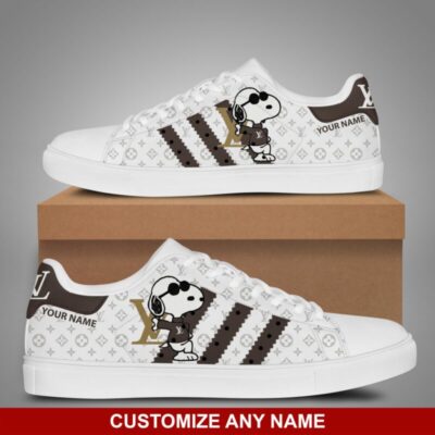 LV Cartoon Snoopy Personalized Stan Smith Shoes Low Top Sneakers SKS1004 2 LV Cartoon Snoopy Personalized Skate Shoes SKS1004 2