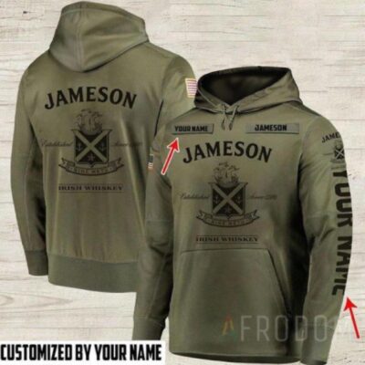 Personalized Jameson Irish Whiskey 3D Army Hoodie TSH629