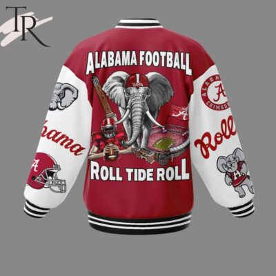 Alabama Crimson Tide Alabama Football Roll Tide Roll Baseball Jacket TBJ1005 2