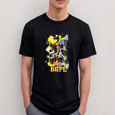 Bart Simpson Bape Unisex T-Shirt TAT5408 4 Bart Simpson Bape Unisex T Shirt TAT5408 4