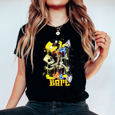 Bart Simpson Bape Unisex T-Shirt TAT5408 5 Bart Simpson Bape Unisex T Shirt TAT5408 5