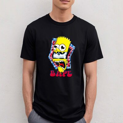 Bart Simpson Bape Unisex T-Shirt TAT5409 4 Bart Simpson Bape Unisex T Shirt TAT5409 4