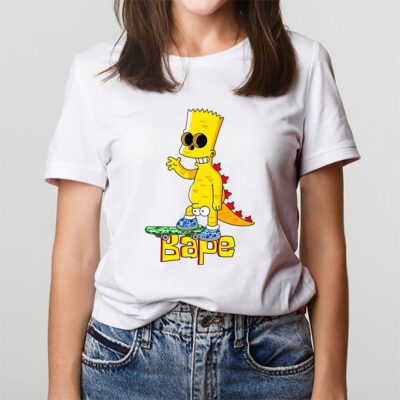 Bart Simpson Bape Unisex T-Shirt TAT5410 3 Bart Simpson Bape Unisex T Shirt TAT5410 3