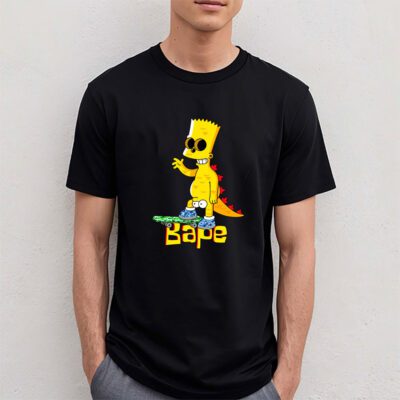 Bart Simpson Bape Unisex T-Shirt TAT5410 4 Bart Simpson Bape Unisex T Shirt TAT5410 4