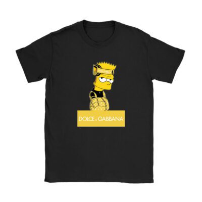 Bart Simpson Dolce & Gabbana Unisex T-Shirt Cotton Tee TAT14284