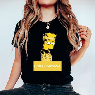 Bart Simpson Dolce Gabbana Unisex T Shirt Cotton Tee TAT14284 5