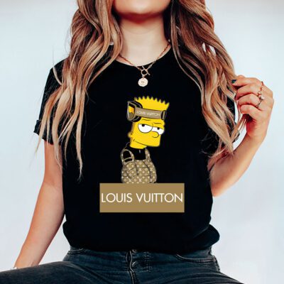 Bart Simpson Louis Vuitton Unisex T Shirt Cotton Tee TAT14286 5
