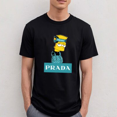 Bart Simpson Prada Unisex T Shirt Cotton Tee TAT14287 4