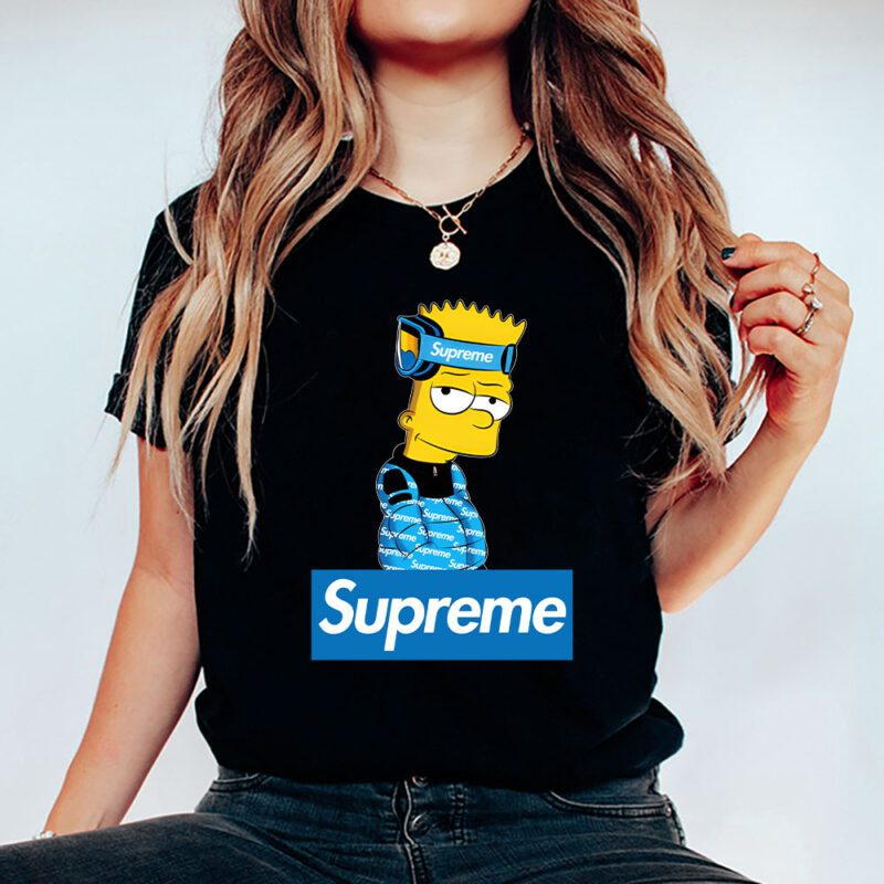 Bart Simpson Supreme Unisex T Shirt Cotton Tee TAT14288 5