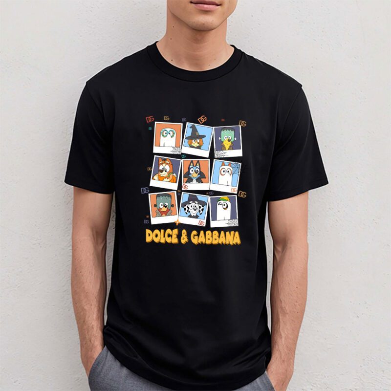 Bluey Happy Halloween Dolce Gabbana Unisex T Shirt Cotton Tee TAT9248 4