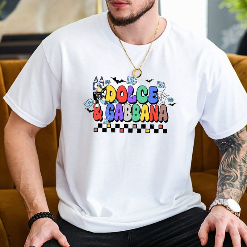 Bluey Happy Halloween Dolce Gabbana Unisex T Shirt Cotton Tee TAT9249 1