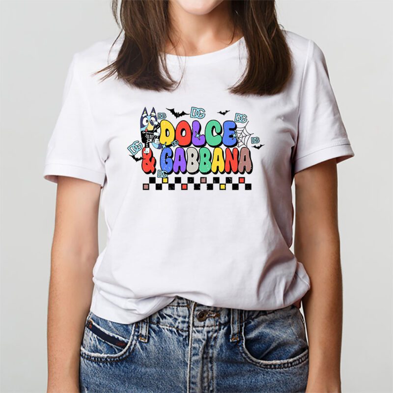 Bluey Happy Halloween Dolce Gabbana Unisex T Shirt Cotton Tee TAT9249 2