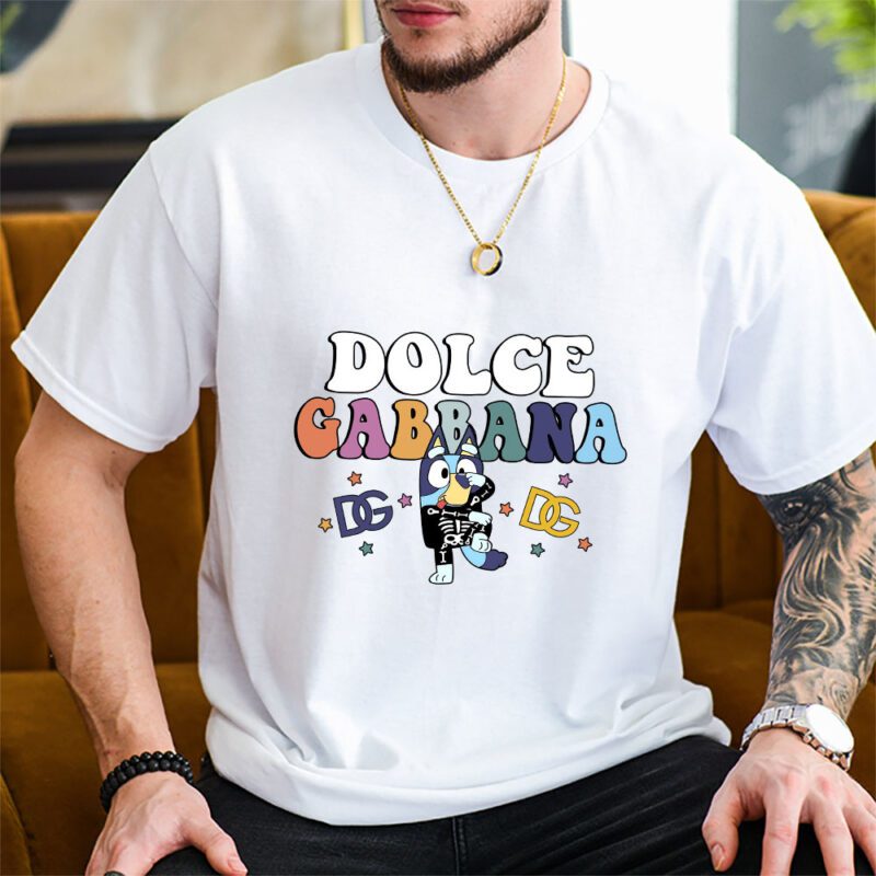 Bluey Happy Halloween Dolce Gabbana Unisex T Shirt Cotton Tee TAT9250 2