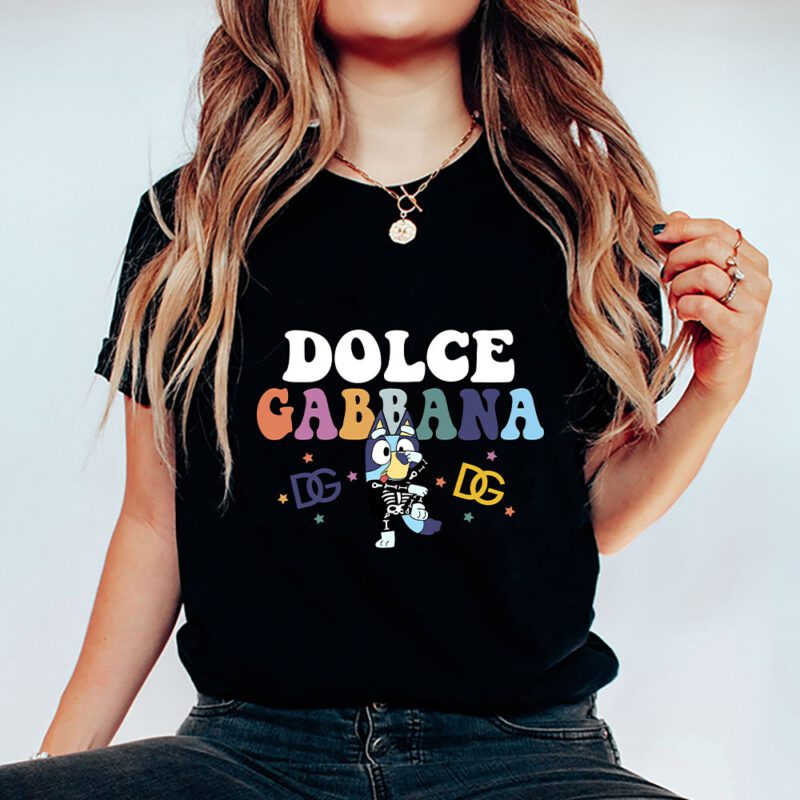 Bluey Happy Halloween Dolce Gabbana Unisex T Shirt Cotton Tee TAT9250 5