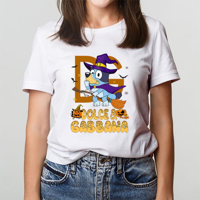 Bluey Happy Halloween Dolce Gabbana Unisex T Shirt Cotton Tee TAT9251 2