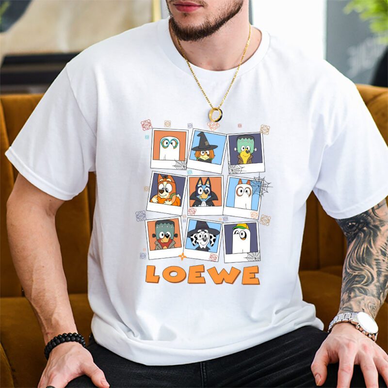 Bluey Happy Halloween Loewe Unisex T Shirt Cotton Tee TAT9268 2
