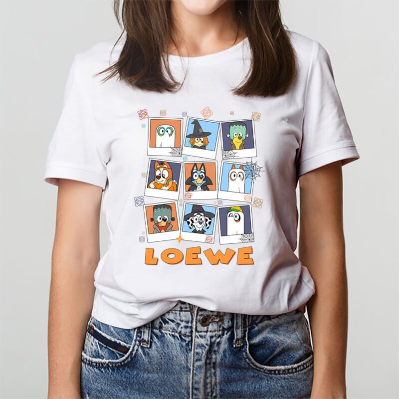 Bluey Happy Halloween Loewe Unisex T Shirt Cotton Tee TAT9268 3