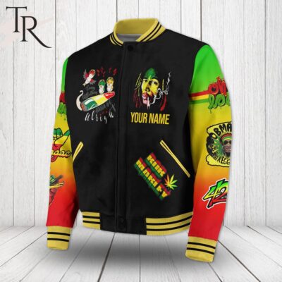Bob Marley Love The Life You Live Live The Life You Love Custom Baseball Jacket TBJ1015 1