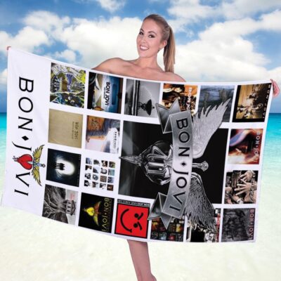 Bon Jovi Rectangle Beach Towel WBT1103 1