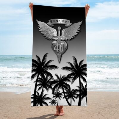 Bon Jovi Rectangle Beach Towel WBT1104 1 Bon Jovi Rectangle Beach Towel WBT1104 1