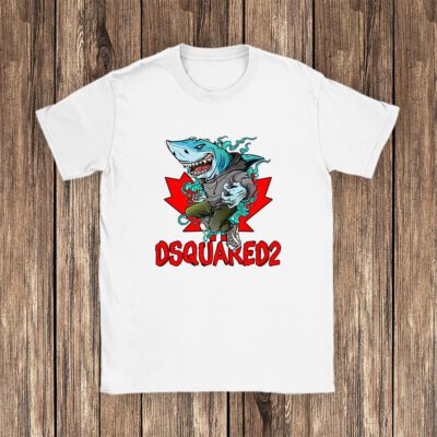 Cartoon Shark Dsquared2 Unisex T Shirt TAT5470 1