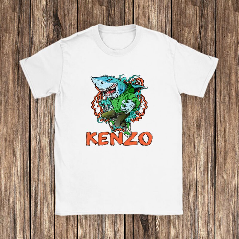 Cartoon Shark Kenzo Unisex T Shirt TAT5475 1