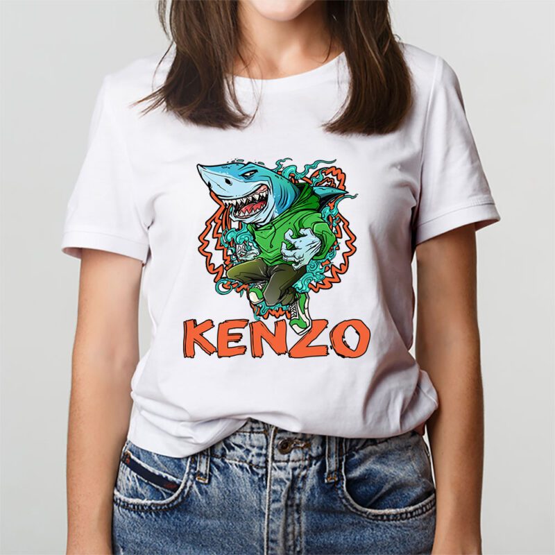 Cartoon Shark Kenzo Unisex T Shirt TAT5475 3