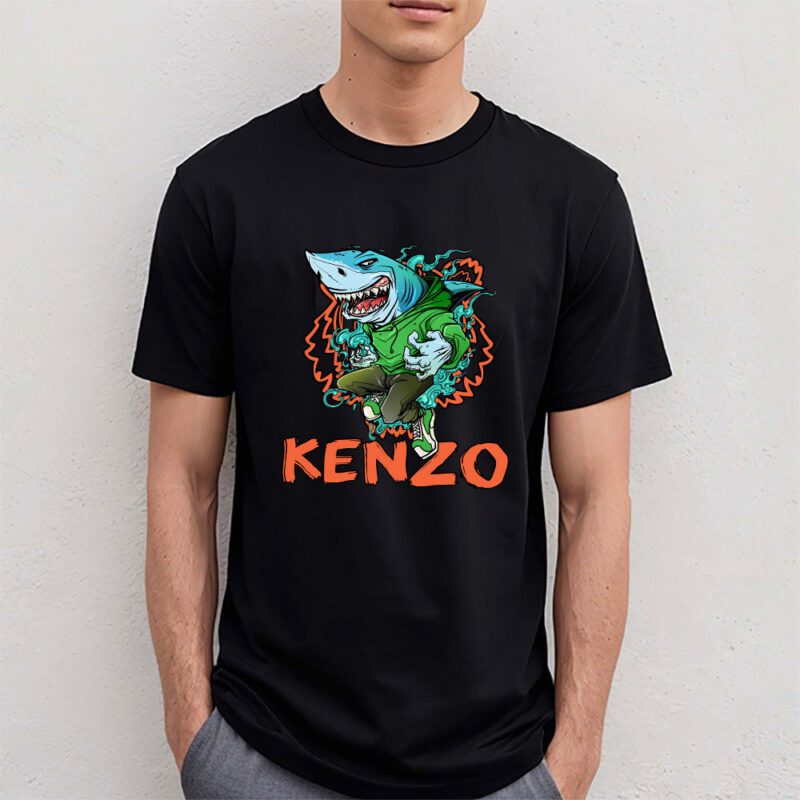 Cartoon Shark Kenzo Unisex T Shirt TAT5475 4