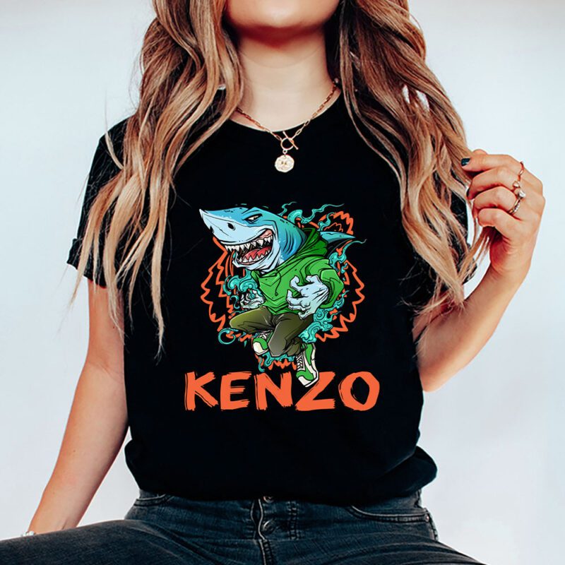 Cartoon Shark Kenzo Unisex T Shirt TAT5475 5