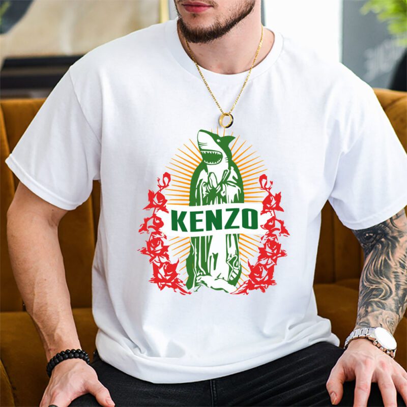 Cartoon Shark Kenzo Unisex T Shirt TAT5476 2