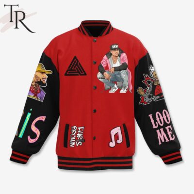Chris Brown Look At Me Now Baseball Jacket TBJ1031 1