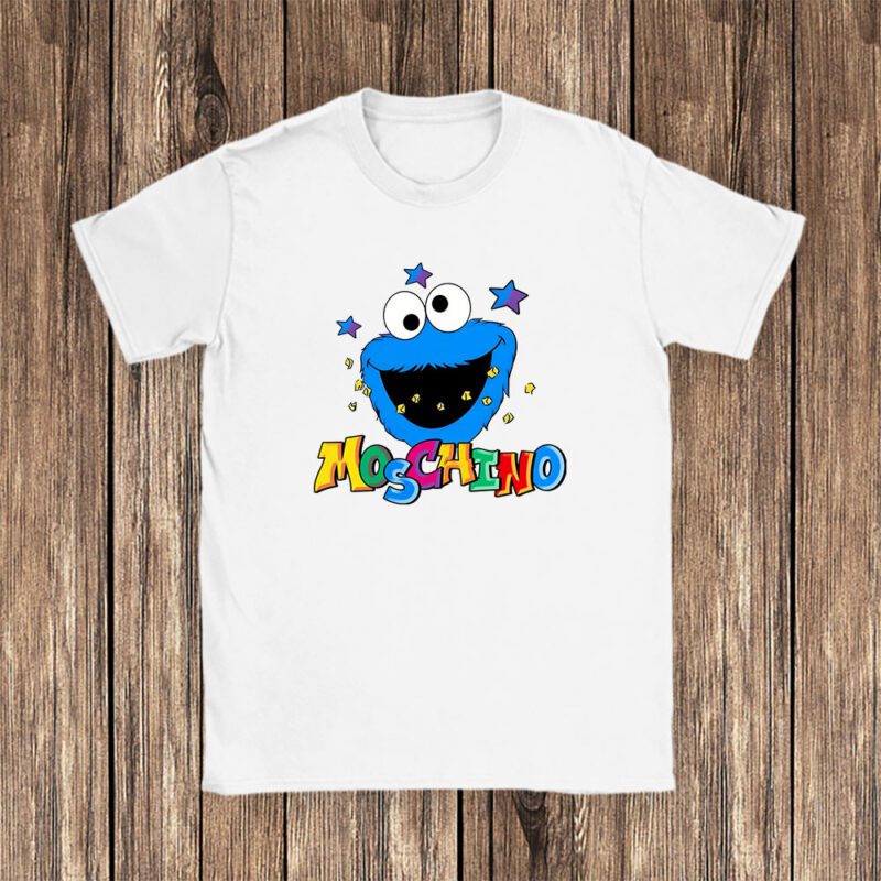 Cookie Monster Sesame Street Moschino Unisex T Shirt TAT5458 1