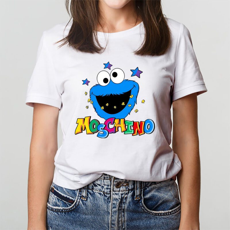 Cookie Monster Sesame Street Moschino Unisex T Shirt TAT5458 3