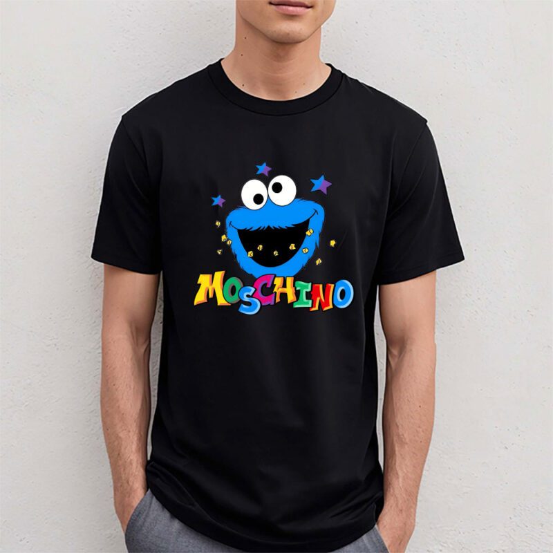 Cookie Monster Sesame Street Moschino Unisex T Shirt TAT5458 4