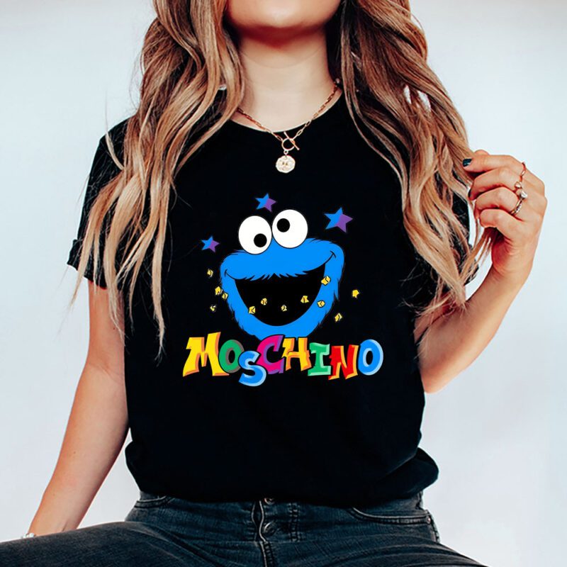 Cookie Monster Sesame Street Moschino Unisex T Shirt TAT5458 5