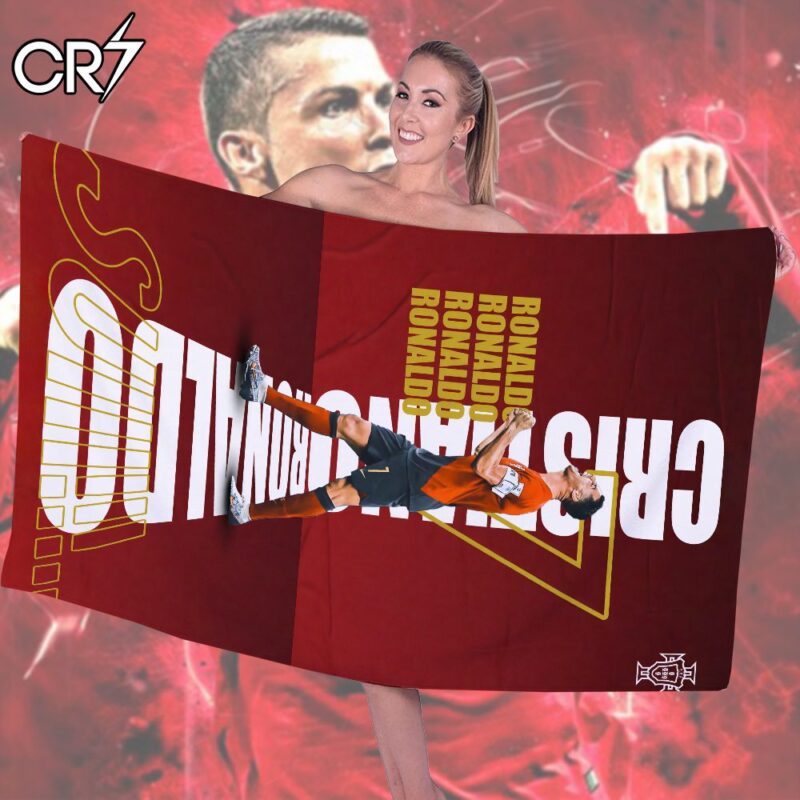 Cristiano Ronaldo x Portugal National Football Team Rectangle Beach Towel WBT1039 1